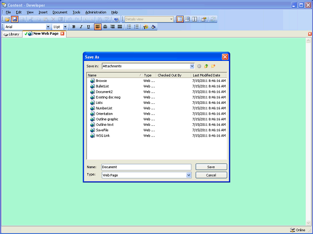 Screen image of this step