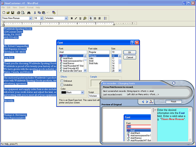 Screen image of this step