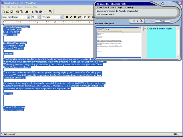 Screen image of this step