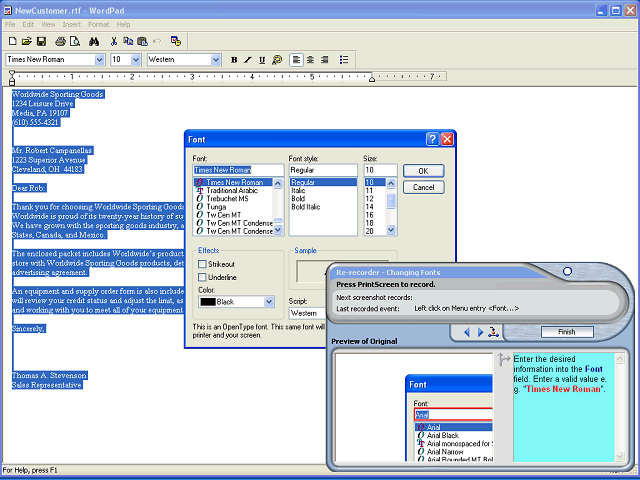 Screen image of this step
