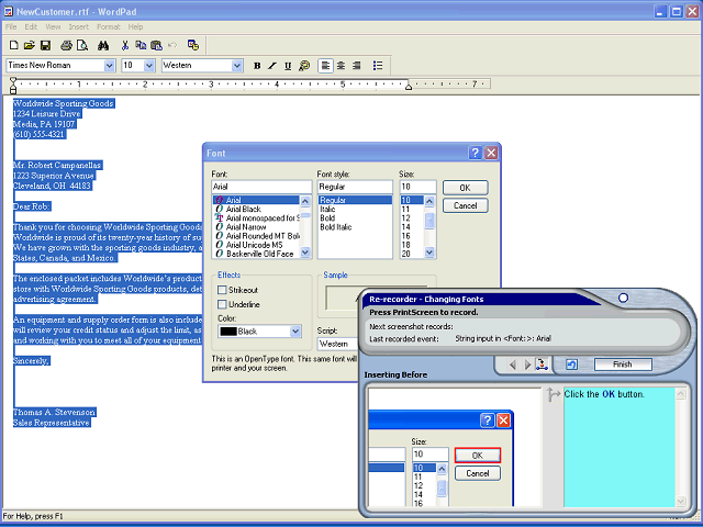 Screen image of this step