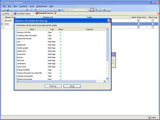 Screen image of this step
