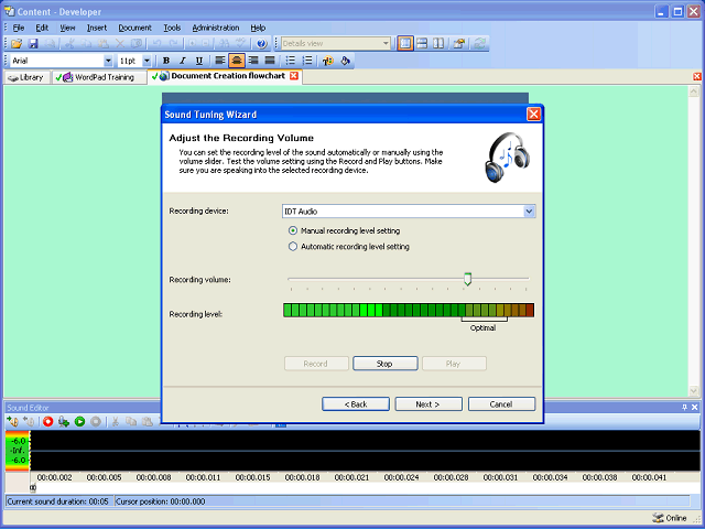 Screen image of this step