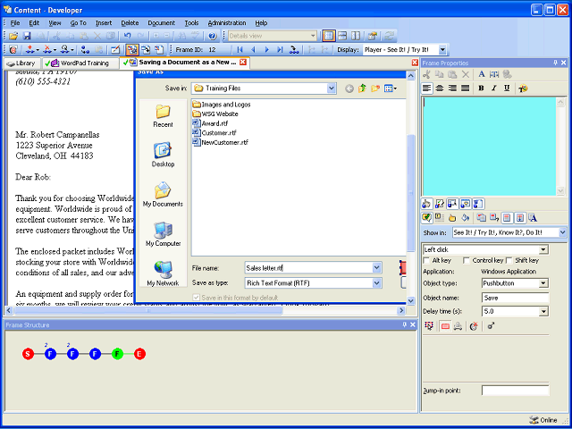 Screen image of this step