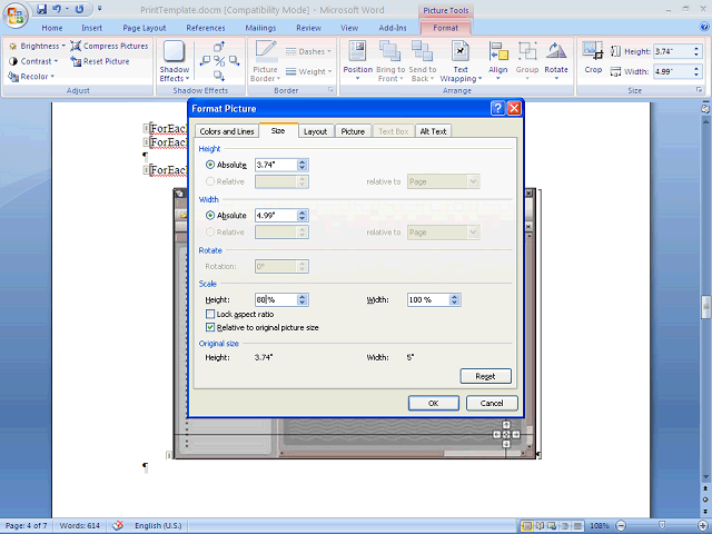 Screen image of this step