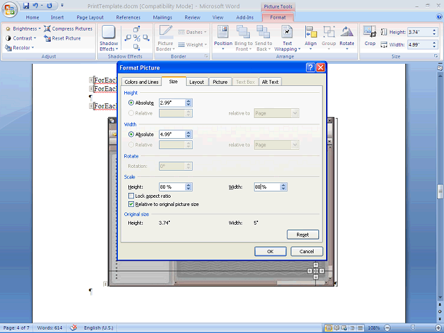 Screen image of this step
