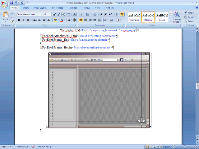 Screen image of this step