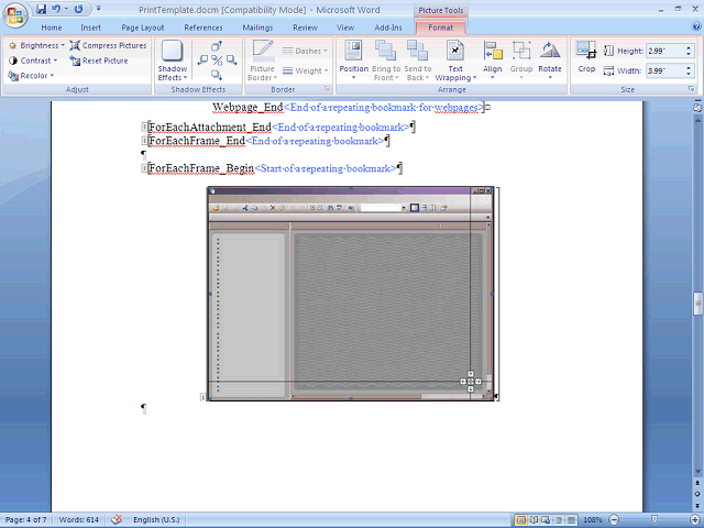 Screen image of this step