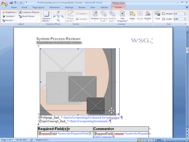 Screen image of this step