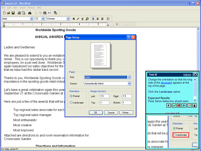Screen image of this step