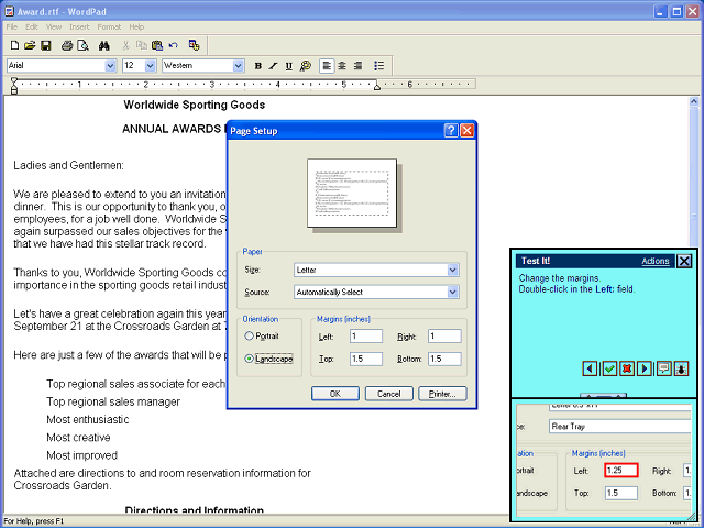 Screen image of this step