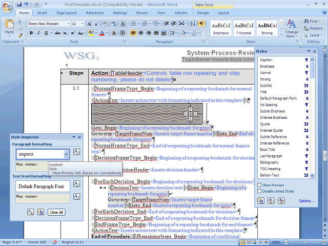 Screen image of this step