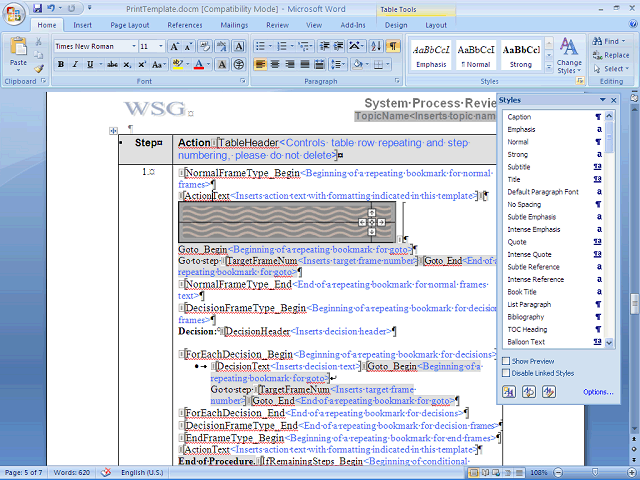 Screen image of this step