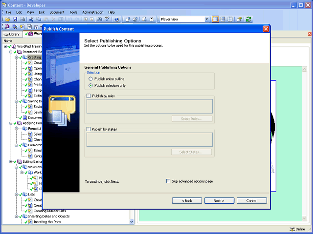 Screen image of this step