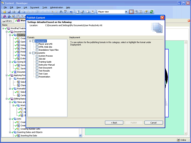 Screen image of this step