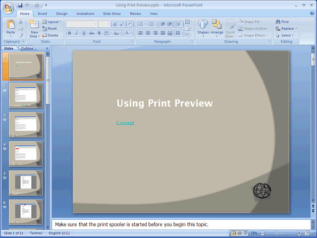 Screen image of this step