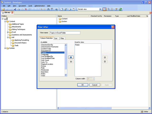 Screen image of this step