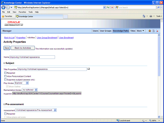 Screen image of this step