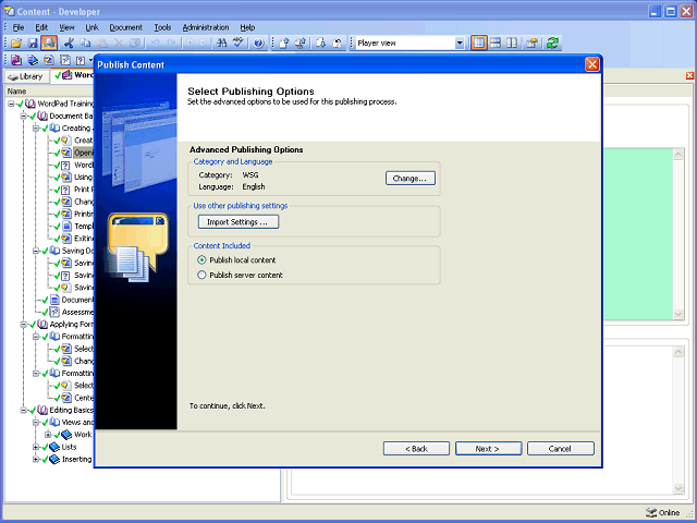 Screen image of this step