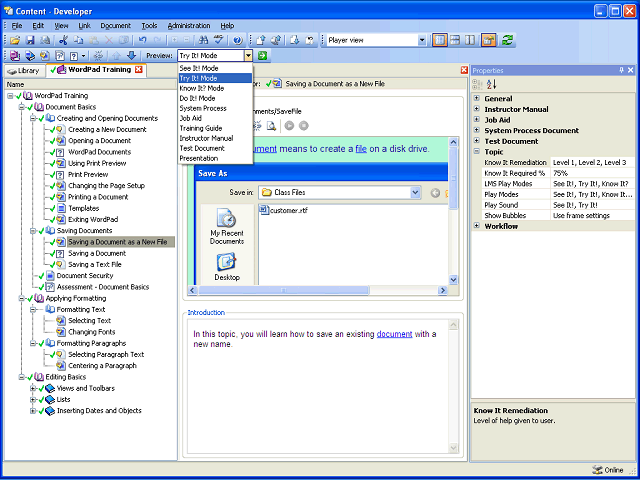 Screen image of this step