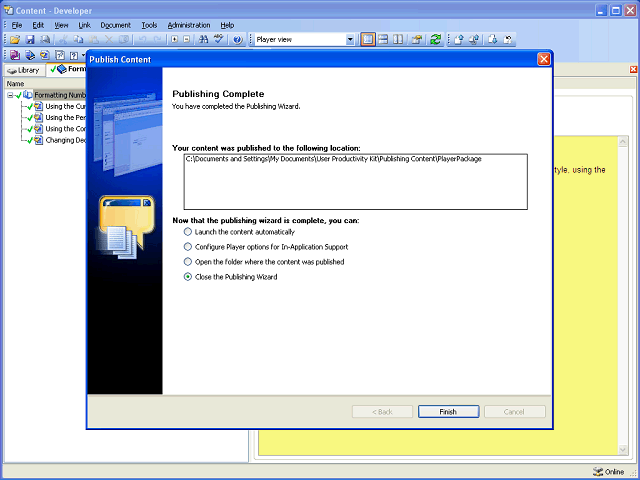 Screen image of this step