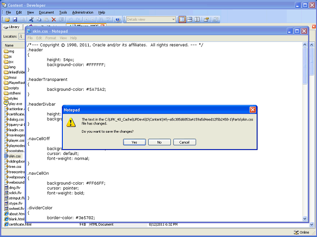 Screen image of this step