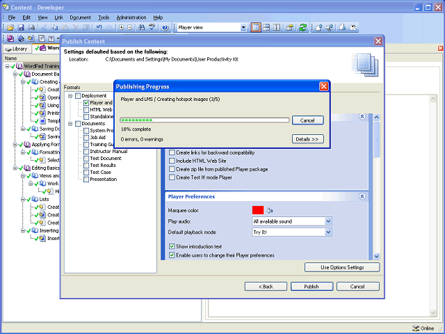 Screen image of this step
