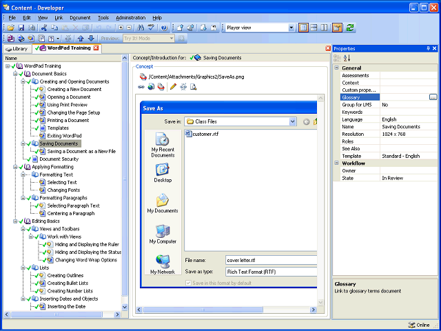 Screen image of this step