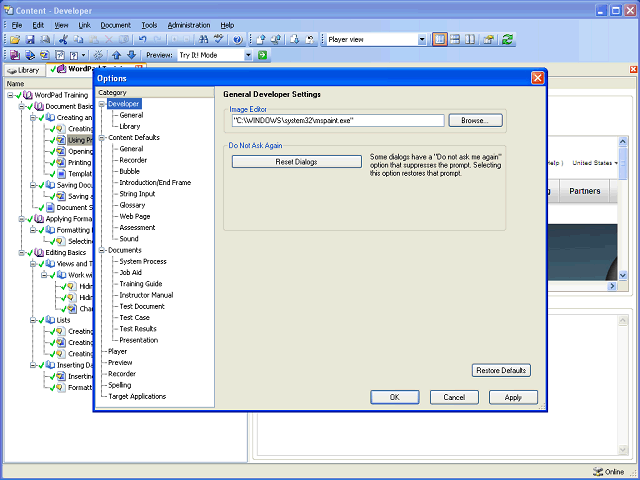 Screen image of this step