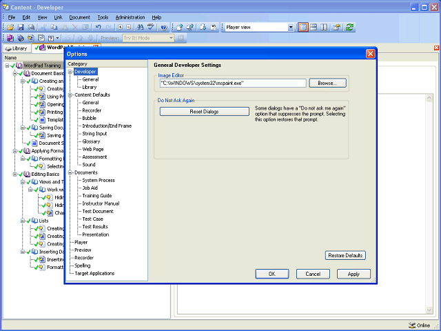 Screen image of this step