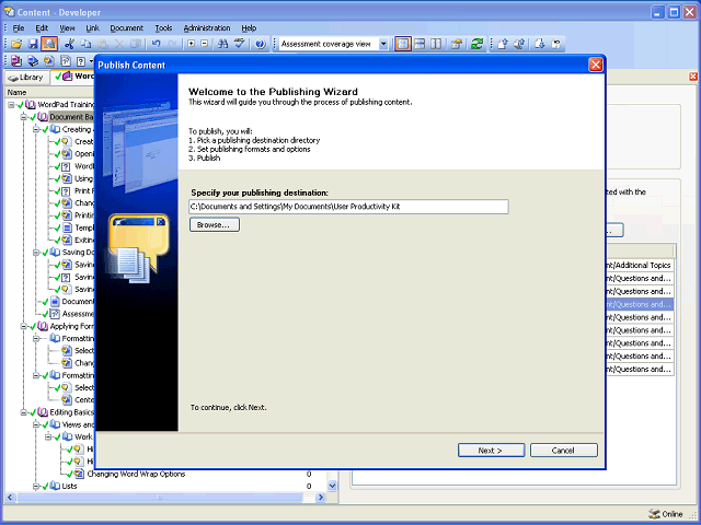 Screen image of this step