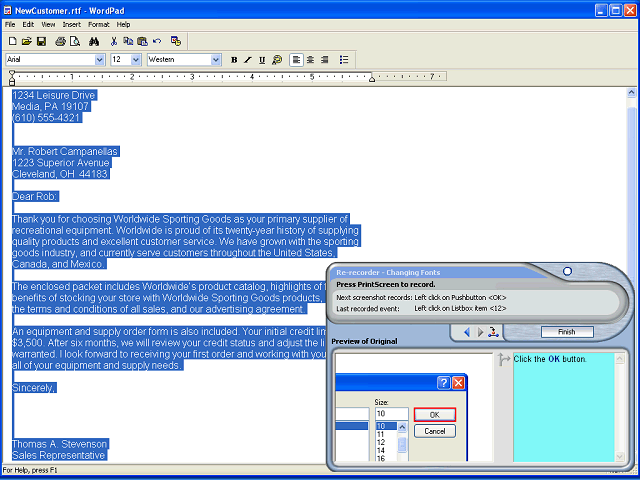 Screen image of this step