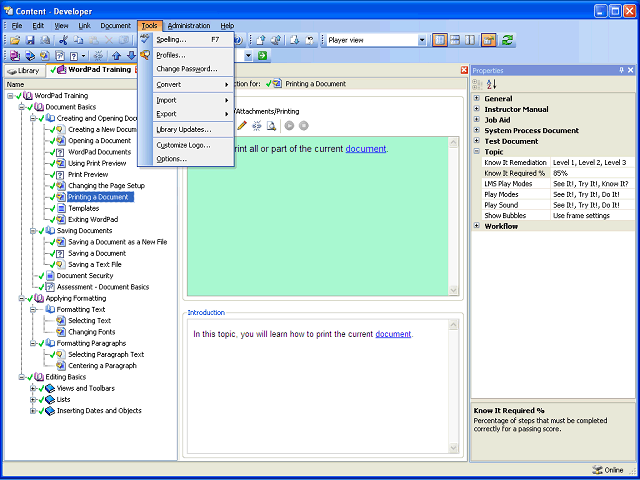 Screen image of this step