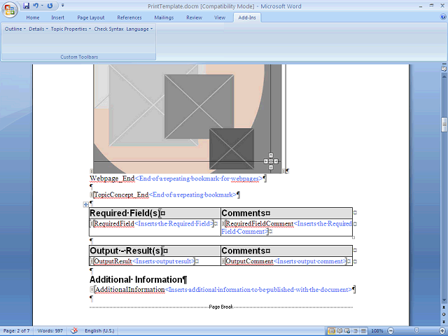 Screen image of this step