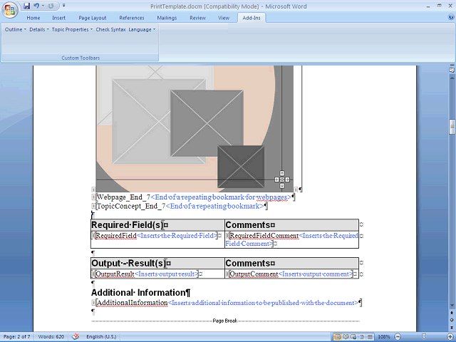 Screen image of this step