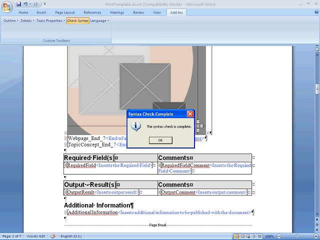 Screen image of this step