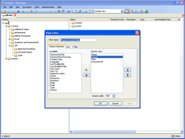 Screen image of this step