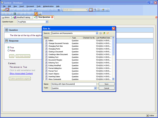 Screen image of this step