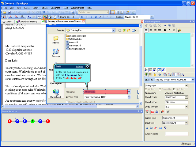 Screen image of this step