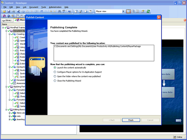 Screen image of this step