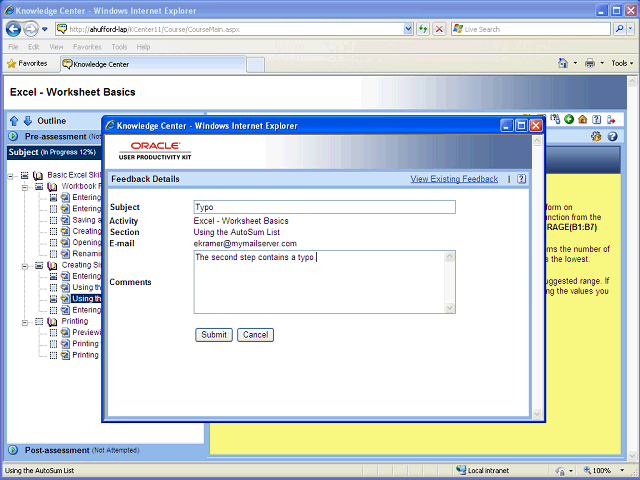 Screen image of this step