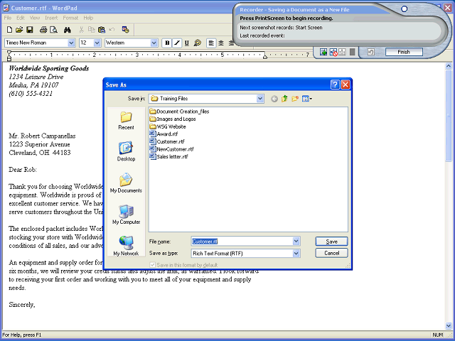 Screen image of this step