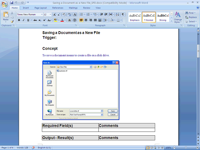 Screen image of this step