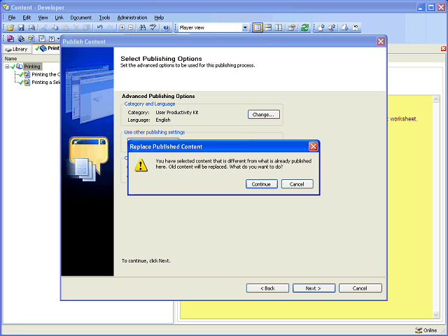 Screen image of this step