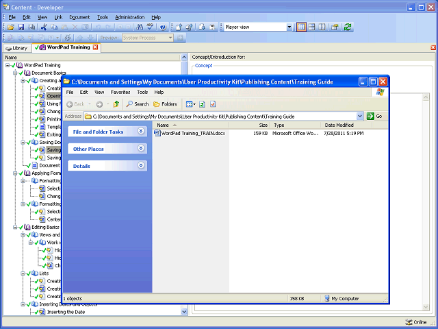 Screen image of this step