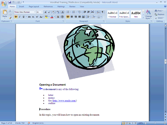 Screen image of this step