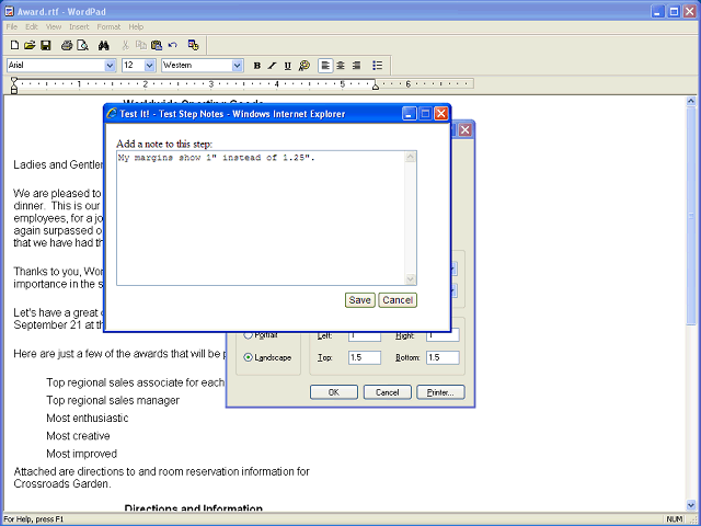 Screen image of this step