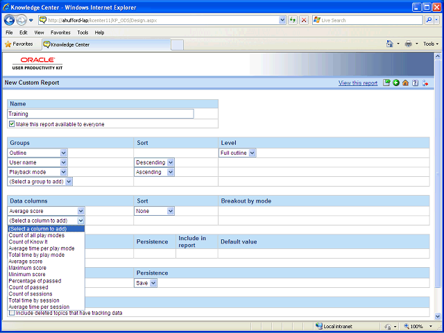 Screen image of this step