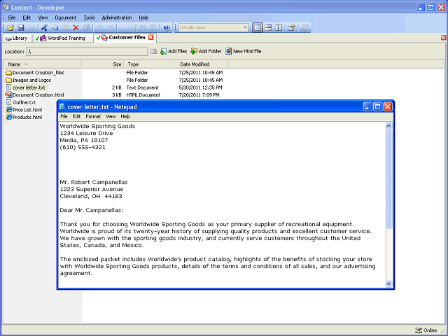 Screen image of this step