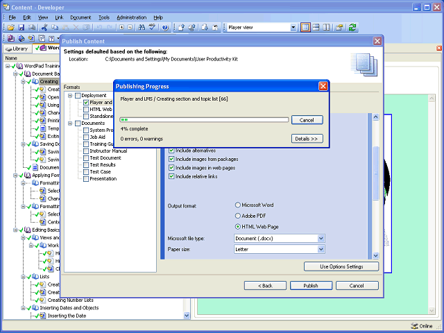 Screen image of this step